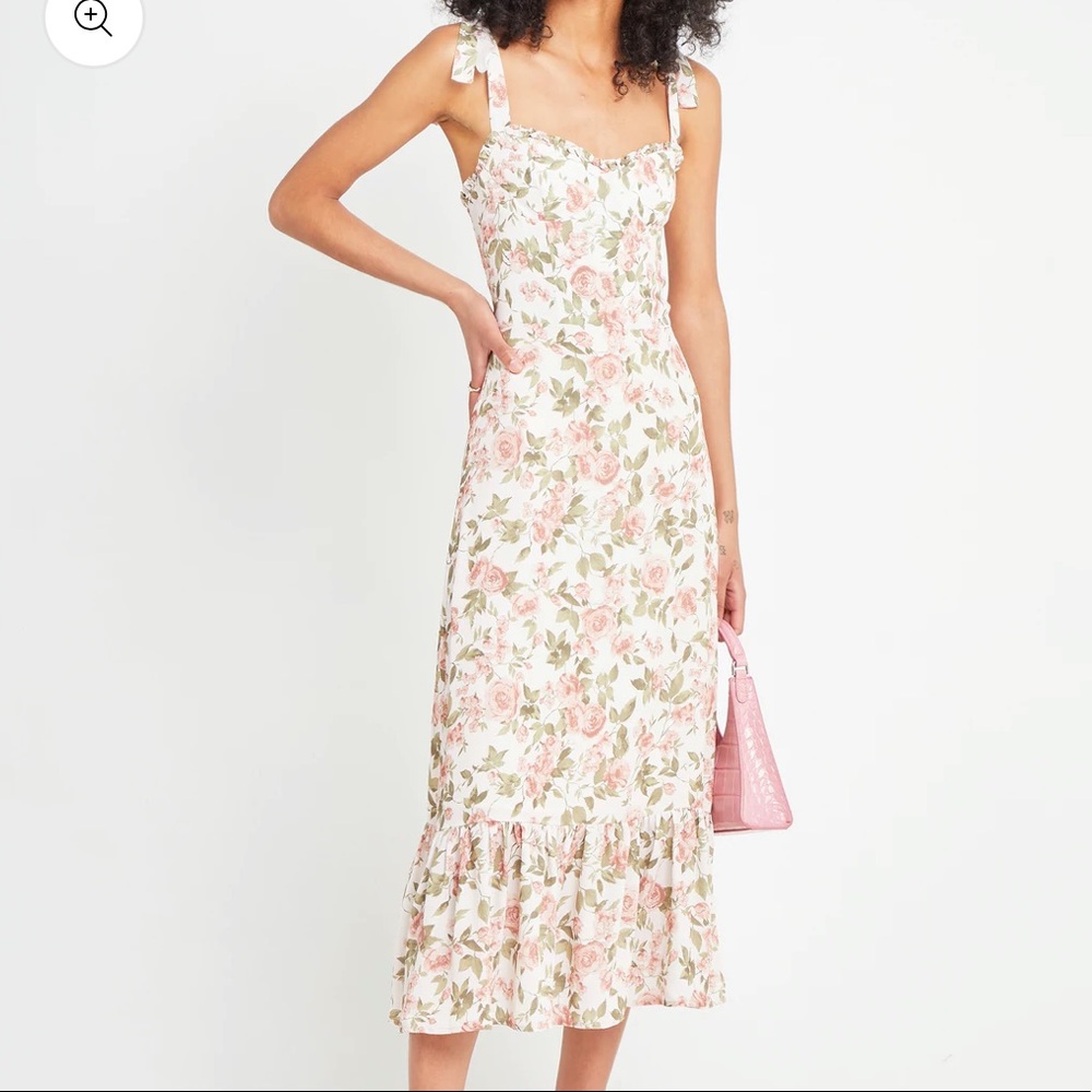 Brand New OPT Toile de Jouy Dress in Rose Floral Size Small